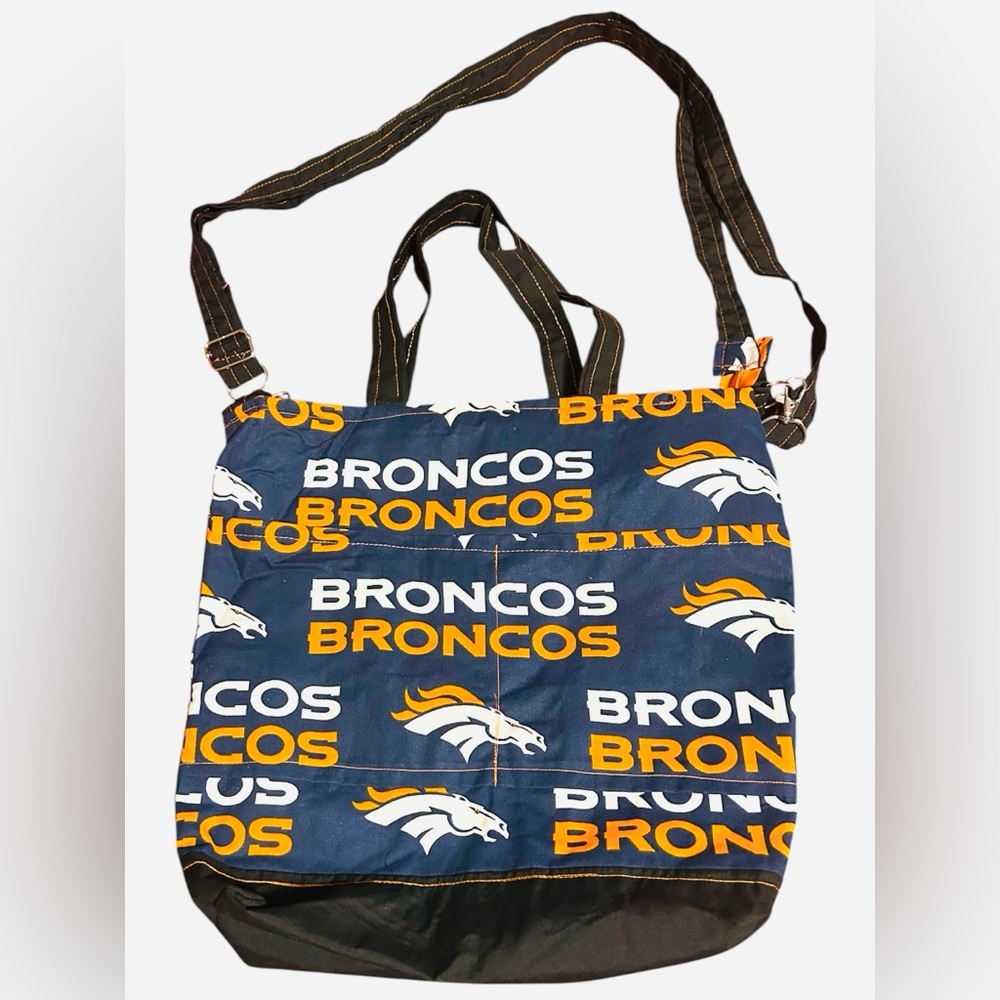 Stylish Broncos Crossbody Bag in Blue and Orange
